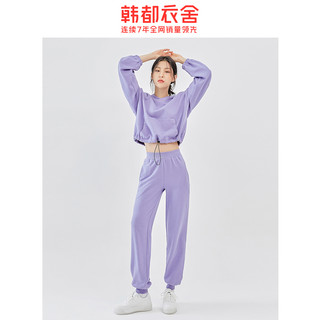 韩都衣舍2020秋季新款韩版宽松运动休闲时尚套装女LU9385荃