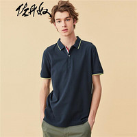 佐丹奴（Giordano） POLO衫 男Polo衫2020年红白蓝撞色珠地布polo短袖01010392  97海军蓝色 大码