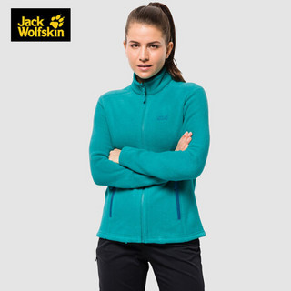 Jack Wolfskin/狼爪官方抓绒衣女秋冬新品户外防风保暖透气抓绒衣休闲外套1703882 1703882-1105/碧绿色/欧码 XS