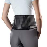 LP 575 粘贴式T型腰垫护腰 松紧可调举重健身运动透气腰带 黑色 S