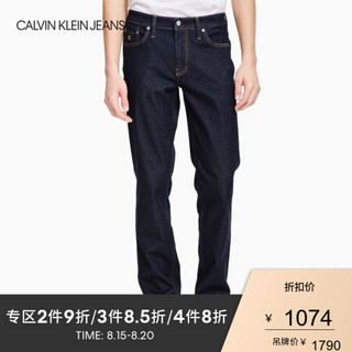 CK JEANS 2020春夏款男装 休闲合身中低腰牛仔裤CKJ027J315383 1AP-黑色 28/32