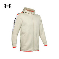 安德玛官方UA RECOVER Camo男子抓绒运动外套Under Armour1355214 白色110 M