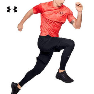 安德玛官方UA HeatGear Armour男子运动紧身裤Under Armour1291326 黑色001 L