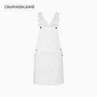 CK JEANS 2020春夏女装刺绣LOGO牛仔背带短裙 J213368 1CD-白色 S