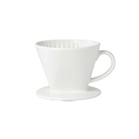 無印良品 MUJI 無印良品 米瓷咖啡滤杯 原色 约直径11.5×9.5cm