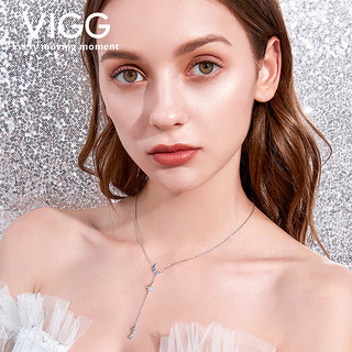 VIGG JEWELRY vigg项链女纯银镶施华洛世奇锆锁骨链潮ins简约小众品牌网红吊坠