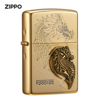 Zippo打火机Zippo芝宝官方旗舰店耀金战龙 黔首斗龙ZBT-1-143a