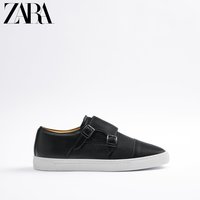 ZARA 新款 男鞋 黑色双搭扣低帮潮流运动鞋 12533520040