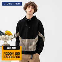 Lilbetter男士卫衣秋季拼接撞色连帽上衣嘻哈帅气帽衫港风衣服男