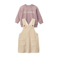 SENSHUKAI 千趣会 女童卫衣背带裙套装