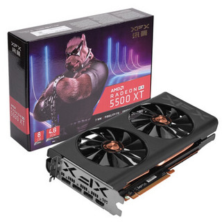 讯景（XFX）RADEON RX 5500XT 8G黑狼台式机电脑独立游戏显卡