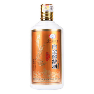 茅台白金酒白金窖龄酒金尊 53度酱香型白酒 425ml整箱 送礼袋 425ml*2瓶