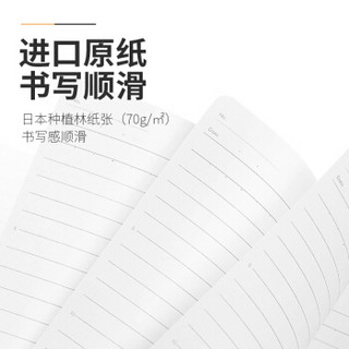 日本KOKUYO国誉一米新纯无线装订本 学生笔记用胶装本记事本 日记本子简约复古五本一套A5/B5 WSG-NBSA50（A5 五色混装）