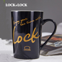 乐扣乐扣（LOCK&LOCK）墨言LOG创意马克杯家用牛奶杯早餐杯情侣杯子麦片杯水杯男女咖啡杯子 墨言LOCK1