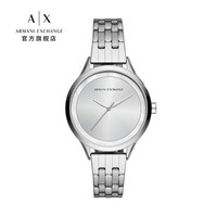 乔治·阿玛尼 GIORGIO ARMANI阿玛尼 ARMANI EXCHANGE休闲商务钢链女表 防水石英极简女士腕表AX5600