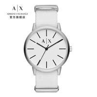 乔治·阿玛尼 GIORGIO ARMANI阿玛尼 ARMANI EXCHANGE北欧风超薄尼龙表带学院男士石英腕表 AX2713