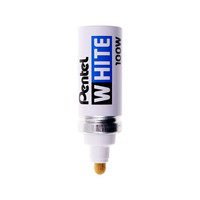Pentel 派通 日本派通(Pentel)油漆笔6.5mm粗字大头笔 汽车补漆笔划痕修复 油性圆头记号笔 X100-W 白色