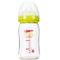 PLUS会员：Pigeon 贝亲 新生婴儿宽口径耐热奶瓶 160ml  自带SS号奶嘴
