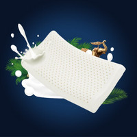 【一对装】雅鹿乳胶枕头泰国天然乳胶枕 舒适柔软枕芯 波浪款  50*30*9cm