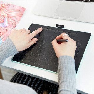 Wacom 和冠 影拓intuos 数位板 绘画板 手绘板 手写板 绘图板 CTL-6100WL M号 蓝牙版 薄荷绿