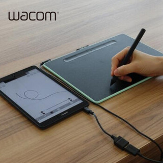 Wacom 和冠 影拓intuos 数位板 绘画板 手绘板 手写板 绘图板 CTL-6100WL M号 蓝牙版 薄荷绿