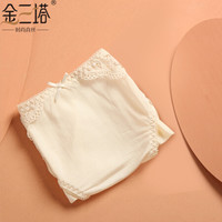 金三塔女式内裤女真丝中腰蕾丝边性感无痕三角裤NZF9C217 裸色1106 L