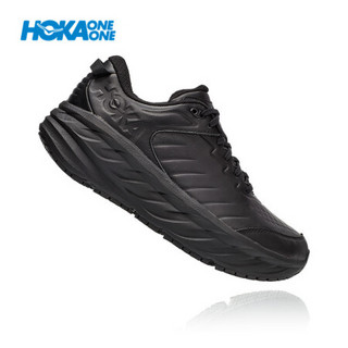 HOKA ONE ONE男邦代SR跑步鞋健步鞋Bondi SR舒适轻便皮革运动鞋 黑色/黑色 11/290mm