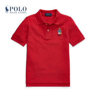 Ralph Lauren/拉夫劳伦男童 2020年早秋海滩小熊图案Polo衫33965 600-红色 6