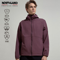 【经典款】诺诗兰软壳外套男 2020秋冬新款户外弹力防泼保暖防风外套NXJAT5502E 咖褐色-男 160