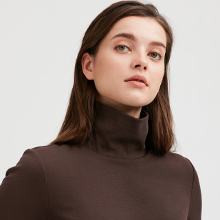 UNIQLO 优衣库 428311 女装弹力棉质两翻领T恤