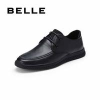 BeLLE 百丽 休闲鞋男2020春季新品商场同款牛皮鞋商务6UV01AM0 黑色 39