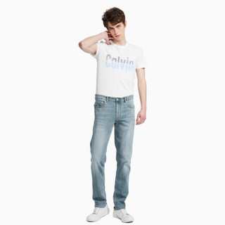 CK JEANS 2020春夏款男装 时髦楔形版牛仔裤CKJ055 J314970 1AA-蓝色 33 32