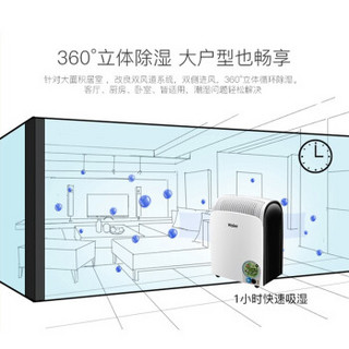 海尔（haier）除湿机DE12B  循环除湿 立体除湿 环保材料 空气干燥机