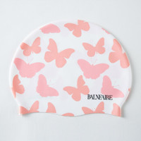 范德安女士梦幻蝴蝶系列泳帽 轻盈蝴蝶 水中绽放 加大版型游泳帽 白色