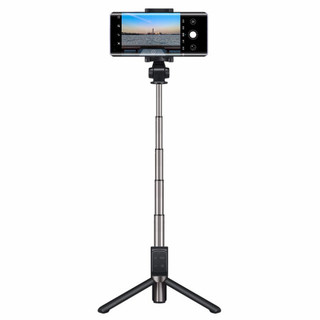 华为 HUAWEI荣耀 三脚架自拍杆 Pro 经典黑 360°自由旋转  智能蓝牙控制 小巧设计 阳极氧化铝合金拉杆 稳固耐用 黑色