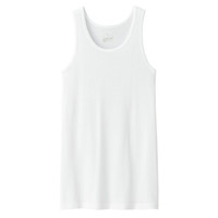 无印良品 無印良品 MUJI 男式 棉质凉爽 背心 打底 白色 XL