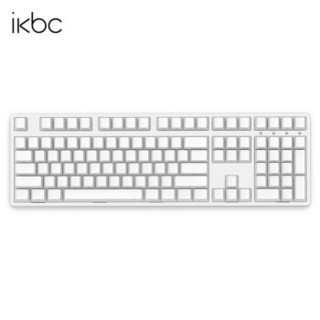 ikbc W200/210 机械键盘 2.4G无线 游戏办公键盘  樱桃轴 无线机械键盘 笔记本键盘 108键侧刻白 茶轴-适合各种人群
