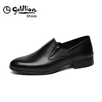金利来（goldlion）男鞋轻质透气商务休闲鞋鞋防滑鞋子男182010530ADB-黑色-40码