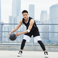 QIAODAN 乔丹 男装篮球套装背心短裤运动两件套 XNT23202106B 黑色 XL