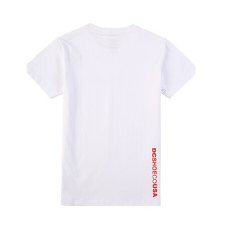 DCSHOECOUSA女运动黑宽松纯棉休闲圆领短袖T恤GDJZT18202 白色 XL(成人)