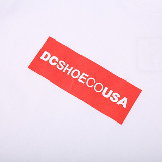 DCSHOECOUSA女运动黑宽松纯棉休闲圆领短袖T恤GDJZT18202 白色 XL(成人)
