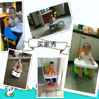儿童餐椅多功能婴儿餐桌宝宝吃饭桌儿童椅靠背椅婴幼儿座椅小凳子溜溜车 绿橙色+餐盘+轮子