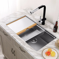 小米众筹美仕杰厨房模块化集成水槽 一体化构建厨房空间3999元起水槽 橱柜 洗碗机 净水器 垃圾处理器 水槽 什么值得买