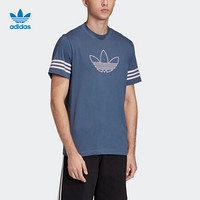 阿迪达斯官网 adidas 三叶草 OUTLINE TEE 男装运动短袖T恤FM3896 如图 S