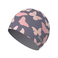 BALNEAIRE 范德安 女士梦幻蝴蝶系列泳帽 轻盈蝴蝶 水中绽放 加大版型游泳帽 灰色