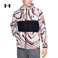 安德玛官方UA Sportstyle男子印花运动防护夹克Under Armour1352023 棕色226 L