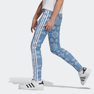 阿迪达斯官方 adidas 三叶草 CC LEGGINGS 大童紧身裤DV2368 多色/白 152CM