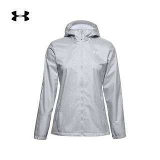 安德玛官方UA Forefront Rain女子运动夹克Under Armour1321443 灰色015 S