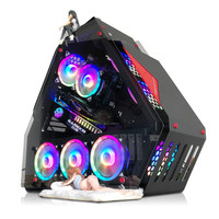 玩嘉WJCOOLMAN T9ATX ATX机箱 半侧透 黑色
