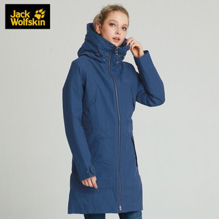 Jack Wolfskin/狼爪官方女装冬季户外防风保暖舒适连帽羊羔绒衬里棉服1109372 1109372-1910/子夜蓝 L/175/100A